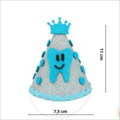 İlk Diş Simli Eva Külah Şapka - Gümüş