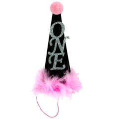 1 Yaş Ponponlu One Kukuleta, 14cm x 6cm - Pembe