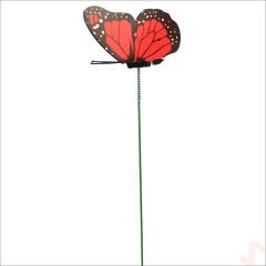 Bükülebilir Çubuklu ve 3 Boyutlu Kelebek, 12 Adet - Kırmızı